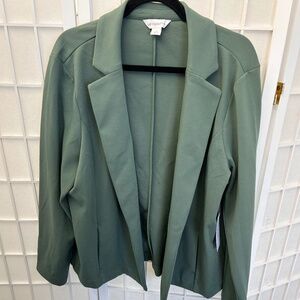Liz Claiborne Blazer Jacket Women Size XXL Green